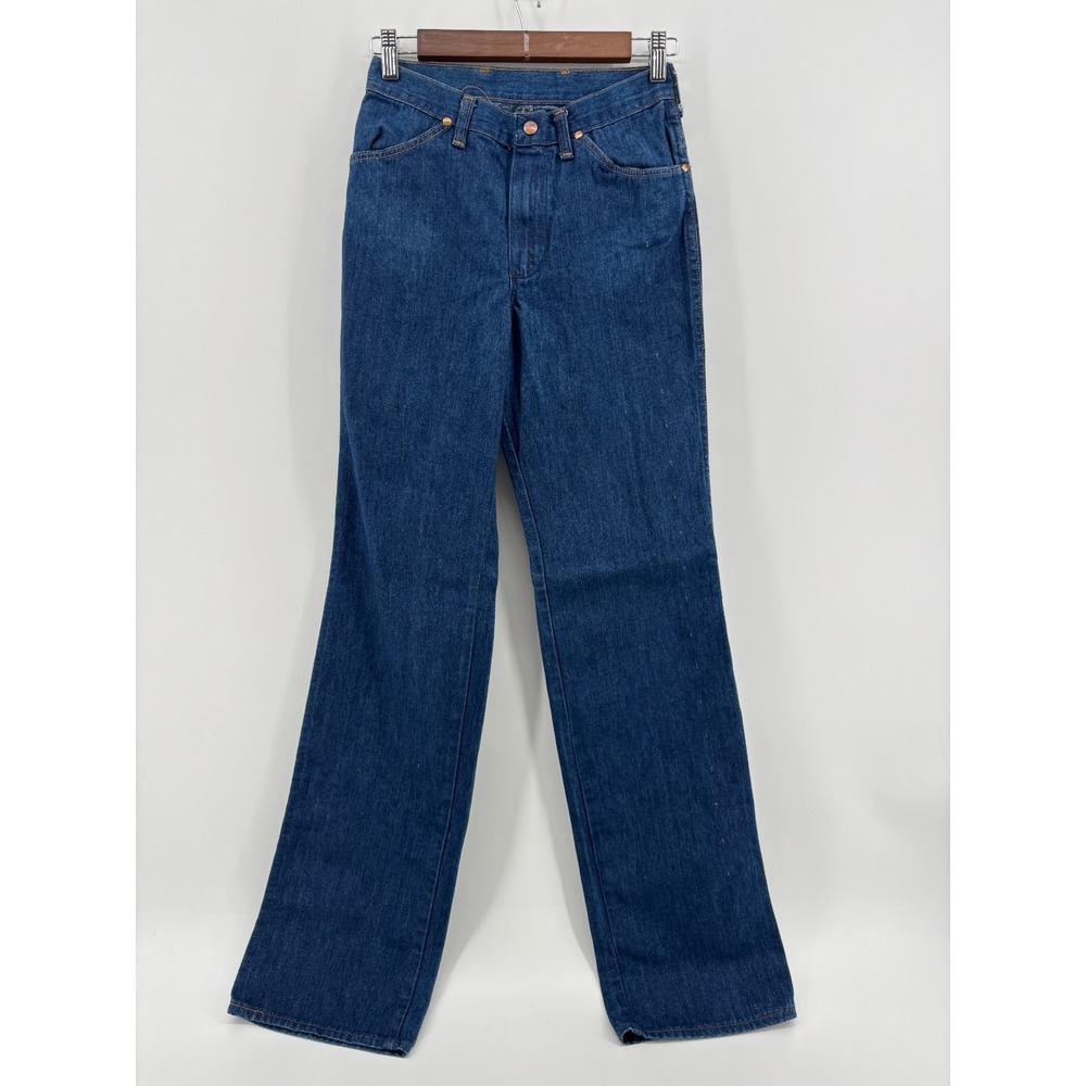 Maverick Straight Leg Jeans Womens Blue Denim High Rise Vintage USA 7/8 Retro 26